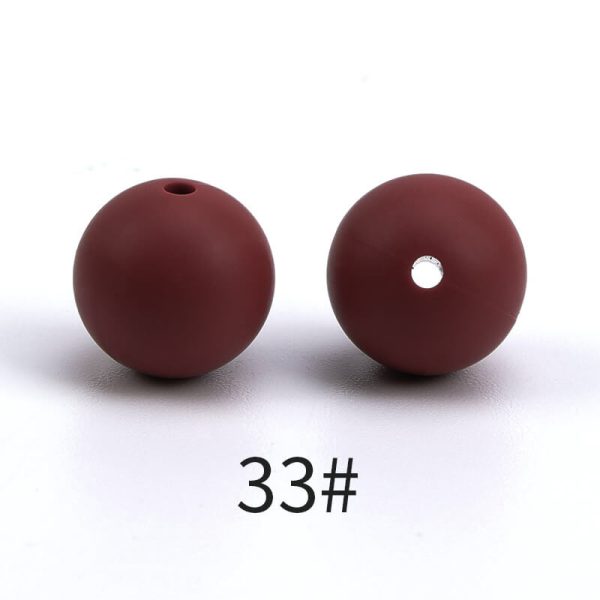 round silicone beads 70 colors